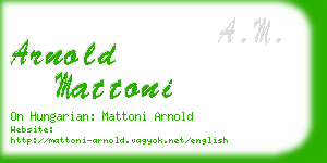 arnold mattoni business card